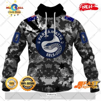 HOT Personalized NRL Parramatta Eels Special Camo Military Flag Hoodie Sweatshirt 3D -soulcals