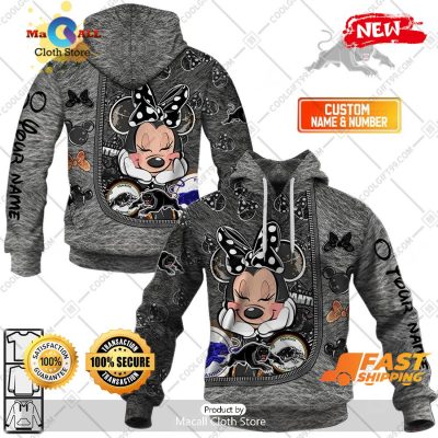 HOT Personalized NRL Penrith Panthers Logo and Minnie Mouse Design Hoodie Sweatshirt 3D -soulcals