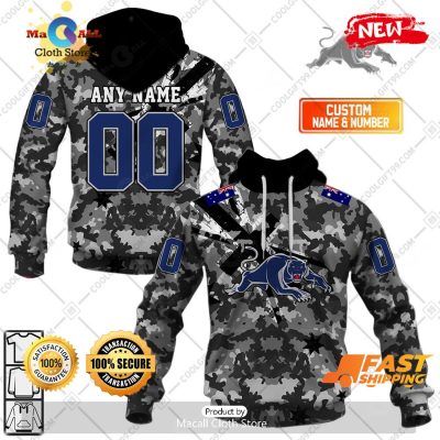 HOT Personalized NRL Penrith Panthers Special Camo Military Flag Hoodie Sweatshirt 3D -soulcals