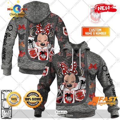 HOT Personalized NRL St. George Illawarra Dragons Logo and Minnie Mouse Design Hoodie Sweatshirt 3D -soulcals