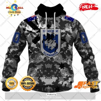 HOT Personalized NRL St. George Illawarra Dragons Special Camo Military Flag Hoodie Sweatshirt 3D -soulcals