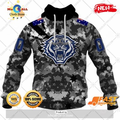 HOT Personalized NRL Wests Tigers Special Camo Military Flag Hoodie Sweatshirt 3D -soulcals