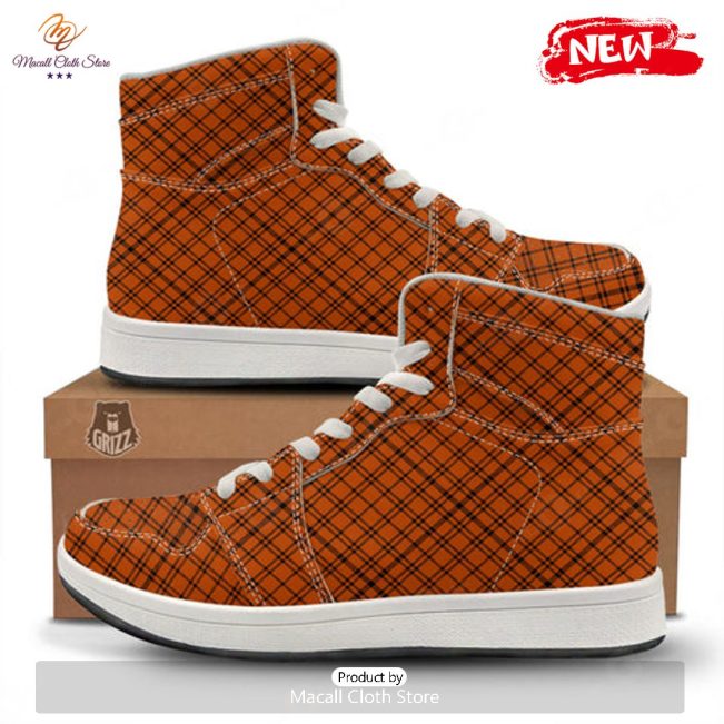 HOT Plaid Halloween Print Pattern High Top Sneakers - soulcals