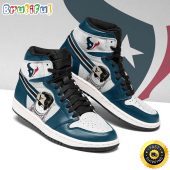 Houston Texans Air Jordan 1 Shoes Jack Skellington Printing Shoes Sneaker