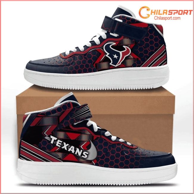 Houston Texans Premium AF1 Sneakers Fan Apparel - soulcals