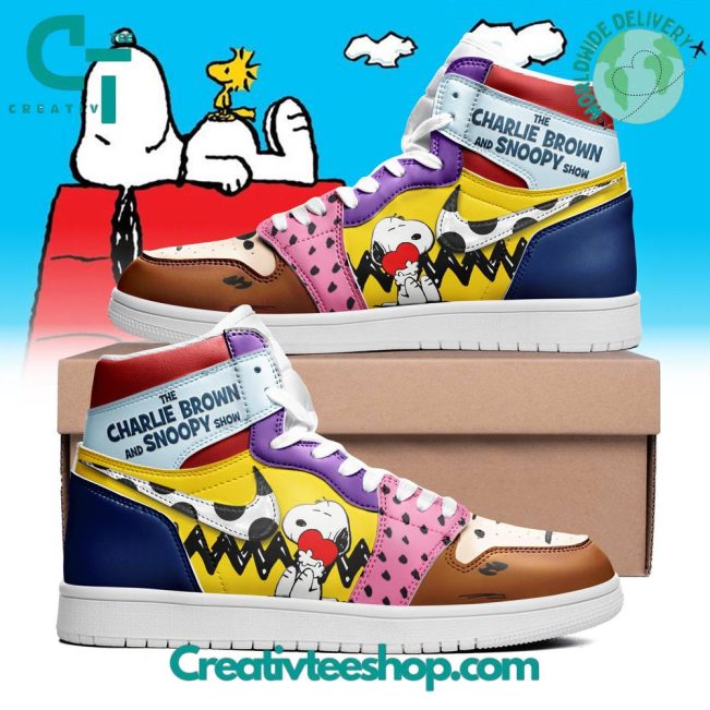 The Charlie Brown and Snoopy Show Air Jordan 1 Sneaker - soulcals.com