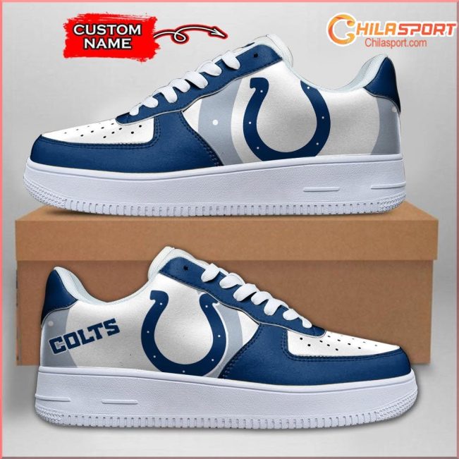Indianapolis Colts Air Low Top AF1 Sneakers - Stylish Trendy Shoes - soulcals