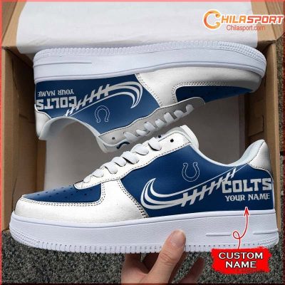 Indianapolis Colts NFL Air Low Top AF1 Sneakers Shoes Official Stylish Comfort Footwear For Fans - soulcals