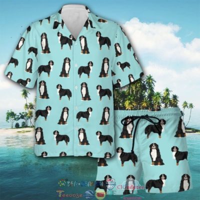 Bernese Mountain Cute Art Hawaiian Shirt And Shorts - Hot Sale 2025