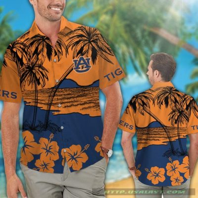 Auburn Tigers Hibiscus Hawaiian Shirt Beach Short - Hot Sale 2025