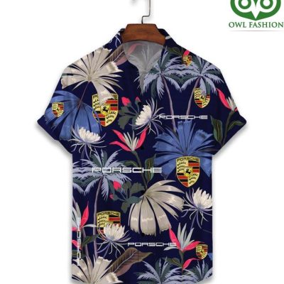 PORSCHE tropical floral FLIP FLOPS AND COMBO HAWAII SHIRT SHORTS