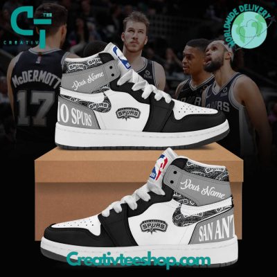 NBA San Antonio Spurs Air Jordan 1 Sneakers - soulcals.com
