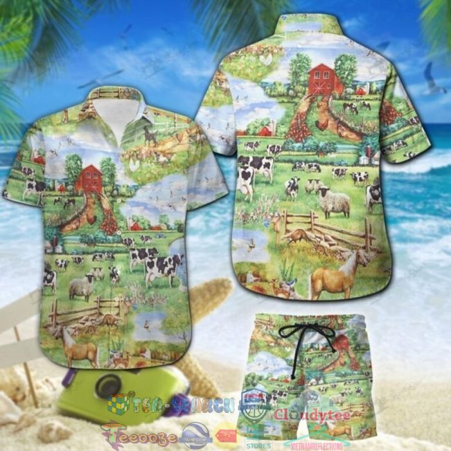 Farm Cattle Hawaiian Shirt And Shorts - Hot Sale 2025