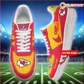 Kansas City Chiefs NFL Air Low Top AF1 Sneakers Stylish Shoes for Men and Women, Official 2007 Gear - soulcals