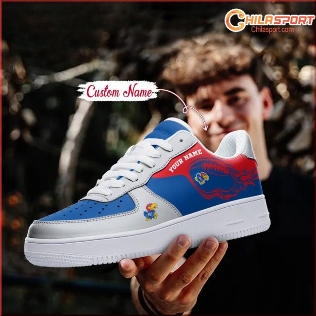Kansas Jayhawks NCAA Air Low Top AF1 Sneakers Stylish Fan Shoes for Men and Women - soulcals