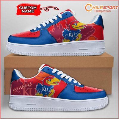 Kansas Jayhawks NCAA Air Low Top AF1 Sneakers Stylish Footwear Gifts for Men and Women - soulcals
