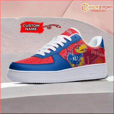 Kansas Jayhawks NCAA Air Low Top AF1 Sneakers Stylish Footwear Gifts for Men and Women - soulcals