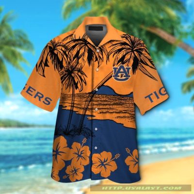 Auburn Tigers Hibiscus Hawaiian Shirt Beach Short - Hot Sale 2025