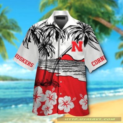 Nebraska Cornhuskers Hibiscus Hawaiian Shirt Beach Short - Hot Sale 2025