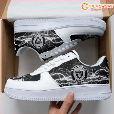 Las Vegas Raiders AF1 Sneakers Stylish Fan Gift Footwear - soulcals