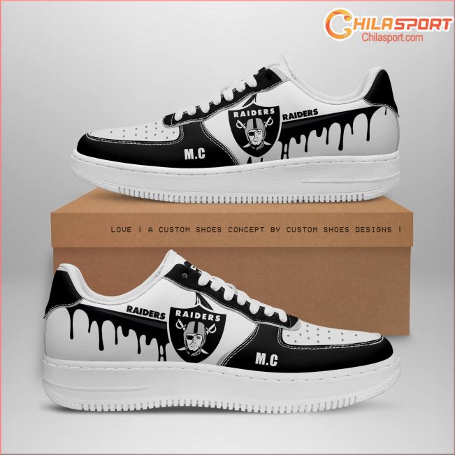 Las Vegas Raiders Air Low Top AF1 Sneakers - Stylish AF1 Trendy Gift New Arrival - soulcals