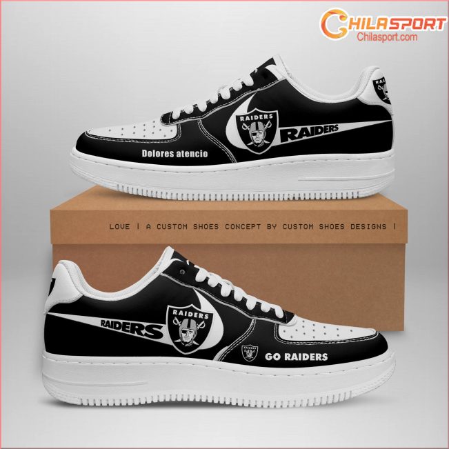 Las Vegas Raiders Air Low Top AF1 Sneakers - Stylish Football Shoes Sale - soulcals