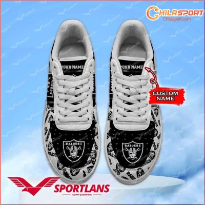 Las Vegas Raiders NFL Air Low Top AF1 Sneakers Stylish Gift Sale - soulcals