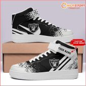 Las Vegas Raiders Personalized High Top Sneakers Stylish Fan Gear - soulcals