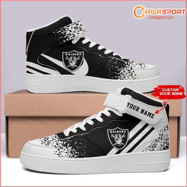 Las Vegas Raiders Personalized High Top Sneakers Stylish Fan Gear - soulcals