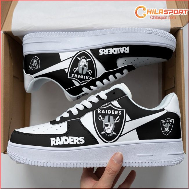 Las Vegas Raiders Stylish Comfort NFL Air Low Top AF1 Sneakers Gift Sale - soulcals