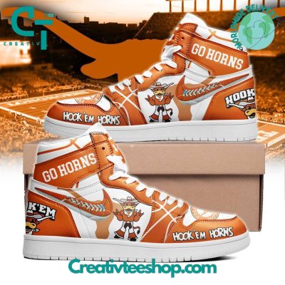 Texas Longhorns Go Horns Air Jordan 1 Sneaker - soulcals.com