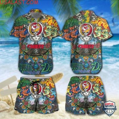 Nfl Kansas City Chiefs Grateful Dead Bears Hawaiian Shirt And Shorts - Hot Sale 2025