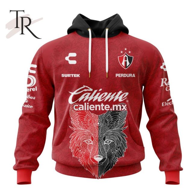 LIGA MX Atlas F.C 2023 - 2024 Away Aztec Design Hoodie - soulcals.com