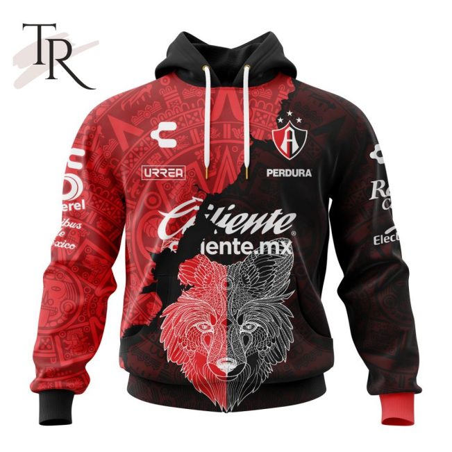 LIGA MX Atlas F.C 2023 - 2024 Home Aztec Design Hoodie - soulcals.com