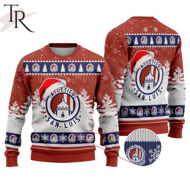 LIGA MX Atletico San Luis Special Christmas Ugly Sweater Design - soulcals.com