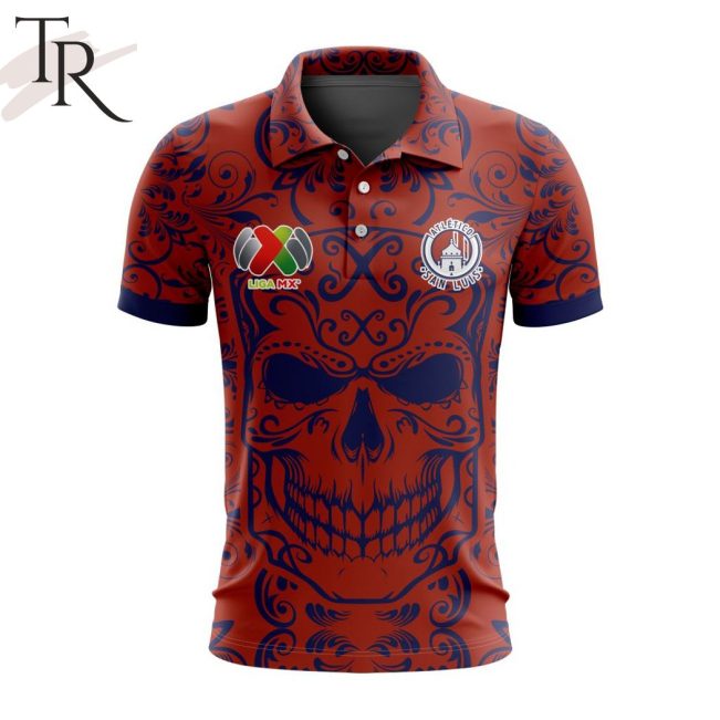 LIGA MX Atletico San Luis Special Dia De Muertos Design Polo Shirt - soulcals.com