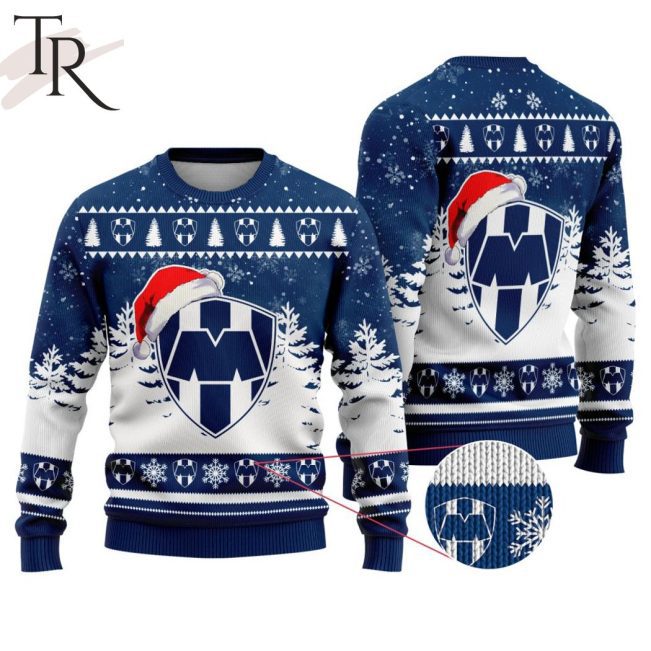 LIGA MX C.F. Monterrey Special Christmas Ugly Sweater Design - soulcals.com