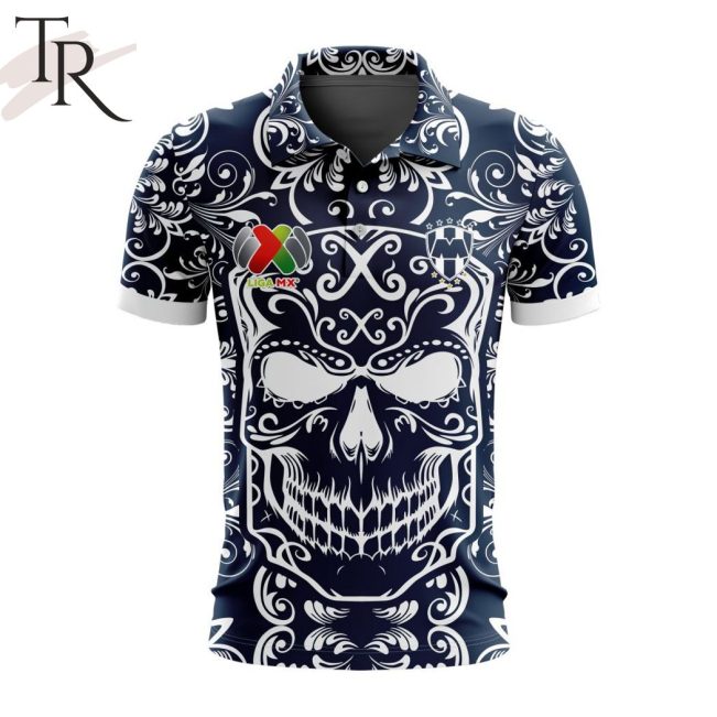 LIGA MX C.F. Monterrey Special Dia De Muertos Design Polo Shirt - soulcals.com
