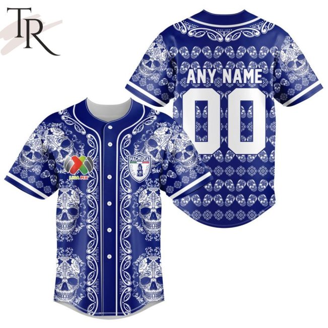 LIGA MX C.F. Pachuca Special Dia De Muertos Design Baseball Jersey - soulcals.com