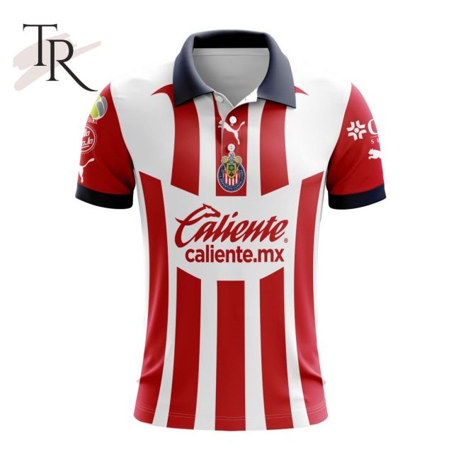 LIGA MX Chivas De Guadalajara 2023-2024 Home Polo Shirt - soulcals.com