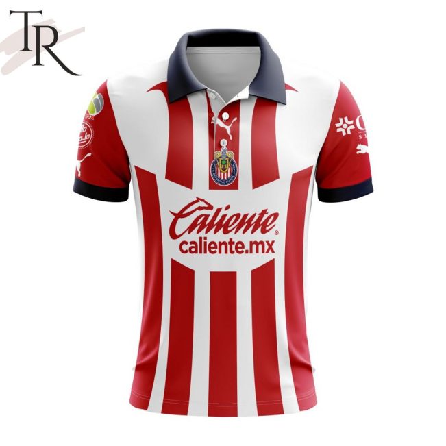 LIGA MX Chivas De Guadalajara 2023-2024 Home Polo Shirt - soulcals.com