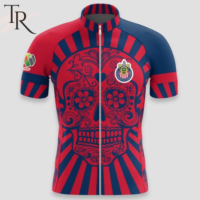 LIGA MX Chivas Guadalajara Special Dia De Muertos Design short and long Cycling Jersey - soulcals.com