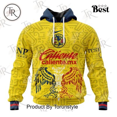 LIGA MX Club America Special 2024 Home Aztec Design Hoodie - soulcals.com
