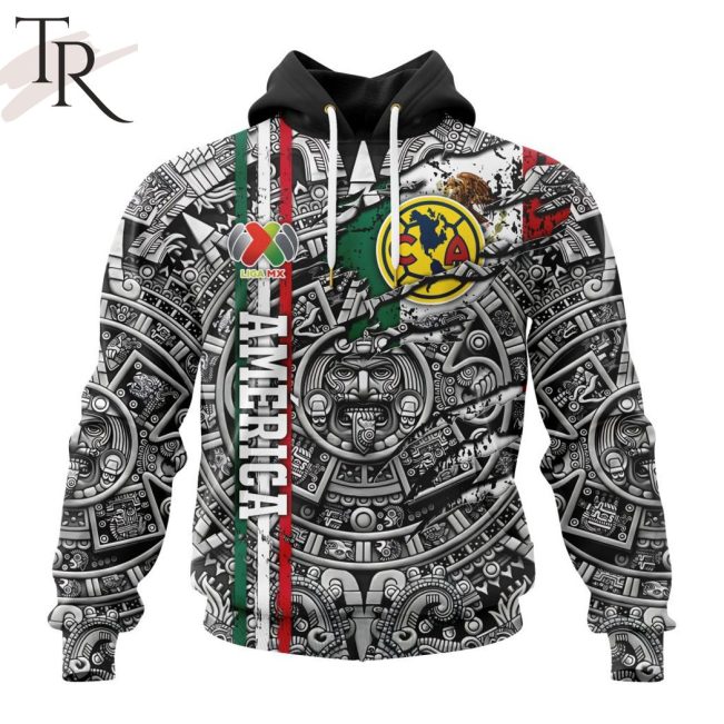 LIGA MX Club America Special Aztec Design Hoodie - soulcals.com