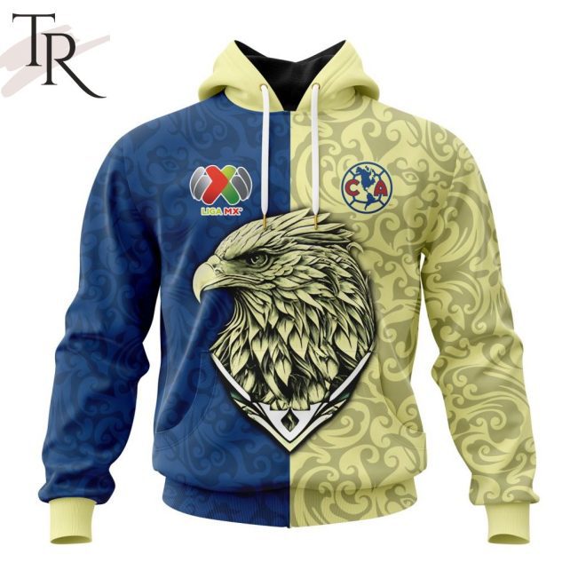 LIGA MX Club America Special Design With Team Signature Hoodie - soulcals.com