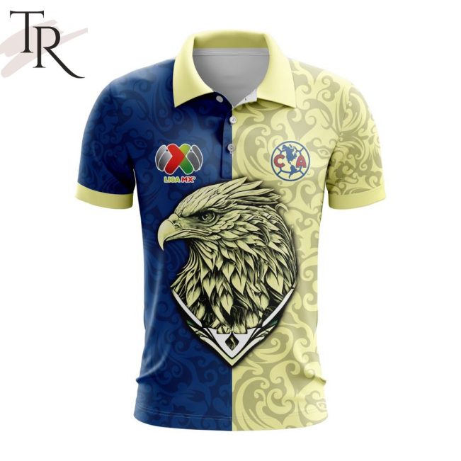 LIGA MX Club America Special Design With Team Signature Polo Shirt - soulcals.com