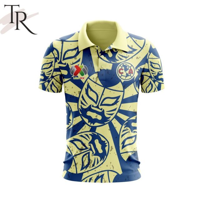 LIGA MX Club America Special Lucha Libre Design Polo Shirt - soulcals.com
