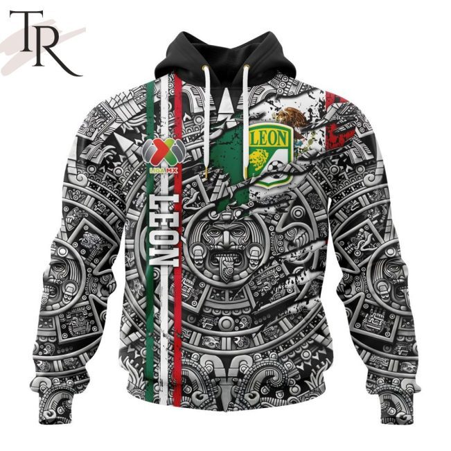 LIGA MX Club Leon Special Aztec Design Hoodie - soulcals.com