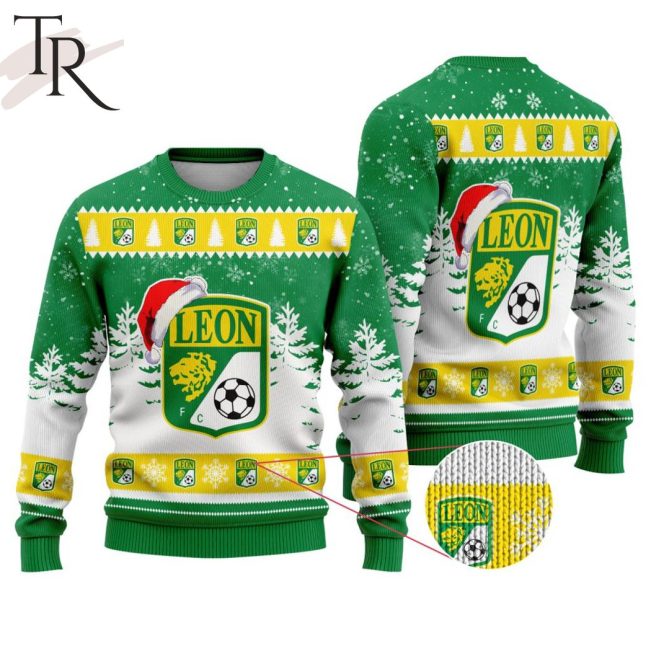 LIGA MX Club Leon Special Christmas Ugly Sweater Design - soulcals.com