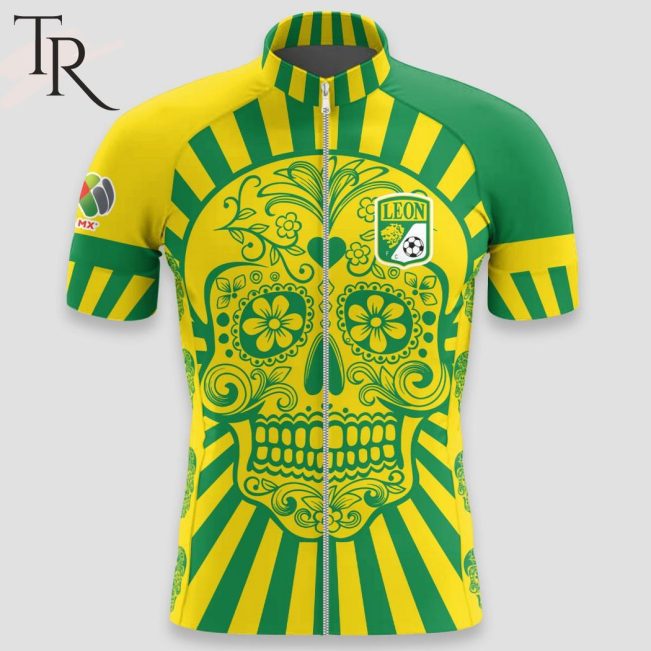 LIGA MX Club Leon Special Dia De Muertos Design short and long Cycling Jersey - soulcals.com